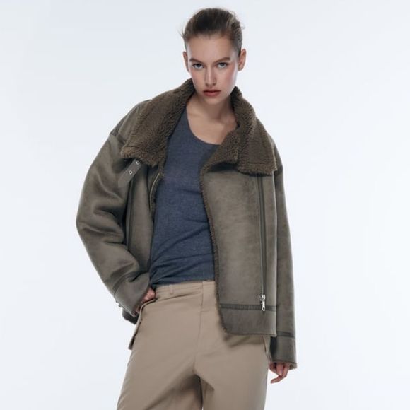 ZARA DOUBLE FACED JACKET - Picture 9 of 16